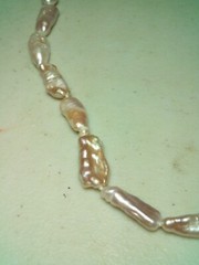 Vintage Natural Lavender Pearl Strand 32 In 33 Pearls White Gold Plated Clasp E1
