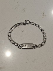 Vintage 1940s-1950s Sterling Silver Bracelet BETTY LIL Signed