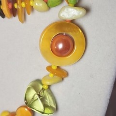 Vintage Tropical Colorful 36in Necklace
