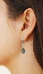 Vintage 14k Yellow Gold Dangling Earrings About 60 Diamonds
