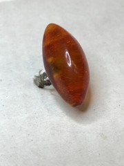 Natural OLD Antique 4.7 gr Cognac Honey Baltic Amber Stone Ring