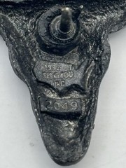 1992 Siskiyou Buffalo Skull Pin 1 Inch Pewter Metal Western