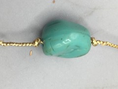 Miriam Haskell 26″ Turquoise Necklace w/2-5″ Pendants Vintage