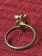 Unique Purple Gold and Silver Toned Vintage Ring Size 9