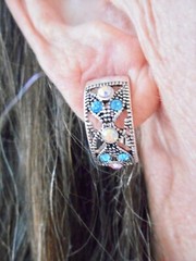 Authentic Vintage 1990’s Silver Tone Rhinestone Clip Glamour Earrings