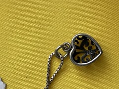 Vintage AGI 925 Sterling Silver Necklace Small Hart Shape Pendant 16”