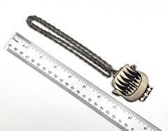 Pewter R Tennesmed Sweden Viking Ship Pendant Necklace Scandinavian Modernist