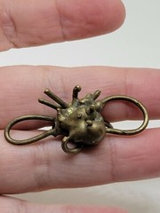 Vintage Brutalist Modernist Brass Abstract Free Form Ring Size 6