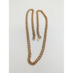 Sarah Coventry Vintage Gold Tone Double Link Chain Necklace 23 Inch Curb Style