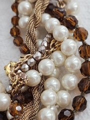 Estate Necklace Lot Beaded Carol Lee Original Box Mixed Materials And Styles