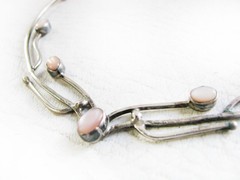 Gorgeous Vintage Art Nouveau Art Deco 925 Sterling Silver Shell Choker Necklace