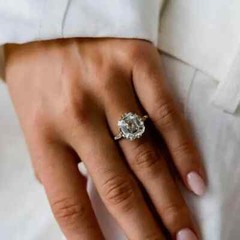 Art Deco Style 3.Ct Asscher Cut Lab-Created Diamond Wedding Ring 14K Gold Finish
