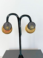 Vintage 1970s – 1990s Bold Swirl Round Braided Pierced Earrings (2 pairs)