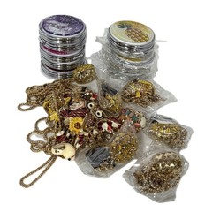 Mixed Jewelry Lot Bundle Large Pendant Necklaces Floating Glitter Compacts Bling