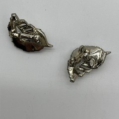 Coro Faux Pearl Rhinestone Clip On Earrings With Adjustable Spring Tension VTG