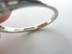 Vintage Sterling Silver 925 Diamonique CZ Stack Band Ring Size 9