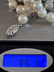 2 Vintage Faux Glass or Cultured Pearl Necklace Choker Knotted Graduated 35g 19”