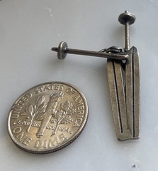 Vintage Sterling Silver SKIS and POLES WINTER SPORT Charm
