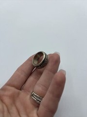 Stunning Vtg 925 Sterling Silver Spinner Design Band Ring