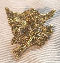 6 Vintage FAIRY ANGEL Gold Tone Lapel Pins Tie Tacks DIY Hat Purse Embellishment