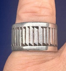 (05) FRM Native American Vintage 925 Sterling Silver Ring 9.63g size 9.25 A.Lee