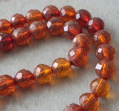 Antique Natural Baltic Amber Faceted Beaded 22″ Necklace 16.9g as/is
