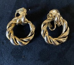 Vintage Group Of Jewelry, Chain Necklace, Clip Earrings, Brooches C1970/80’s