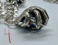 Vintage MCM HANDS that Hold Surprises Sterling Silver Charms Pendants Fobs