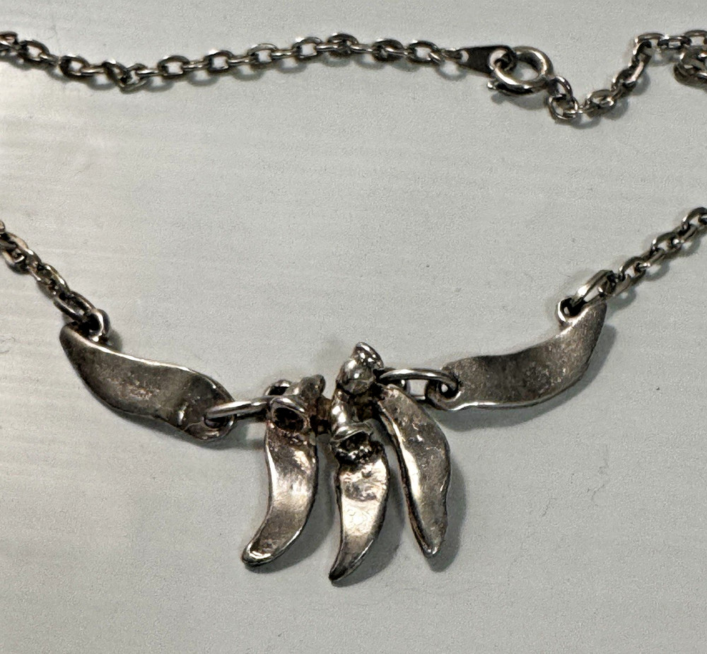 Silver Tone Necklace Minimalism Goth Whymsigoth Grunge Punk Boho Chic Artisan