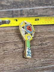 ITALIAN MICRO MOSIAC MANDOLIN BANJO PIN MUSICAL INSTRUMENT GLASS MILLEFIORI TILE
