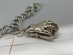 Vintage MCM HANDS that Hold Surprises Sterling Silver Charms Pendants Fobs
