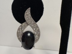 Vintage Fifth Avenue Collection Butler Crystal Rhinestone Earrings Silver Studs