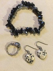 Estate Semiprecious Gemstone Agate Jewelry Lot~925 Sterling Silver Earrings &