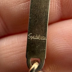 Vintage Speidel ID Bracelet Gold Tone Heart “Mandy” 7”