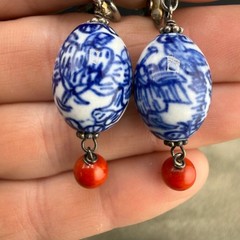 Vintage Chinese Export Bracelet Sterling Silver Clip On Earrings Set 6.5”