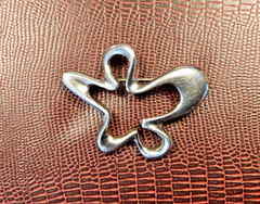 Georg Jensen Splash Brooch #321 – 4.5 cm  x  3.7 cm Sterling Silver 925 Denmark