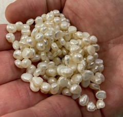 Vintage Freshwater Baroque Pearl Hand Knotted High Luster Rope 66” Necklace