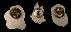 Vintage Enamel Christmas Santa Candles Pin Lot Of 3 Pins