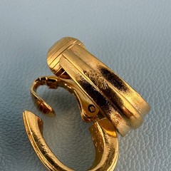 Vintage Designer Clip On Earrings Lot Gold Tone Huggie Climber All Signed