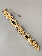 Vintage Verified JULIANA D&E Blue Two Toned Brooch/Pendant Bracelet Earring Set