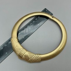 Vintage Gallery Originals Gold Tone Collar Necklace Textured Statement Choker