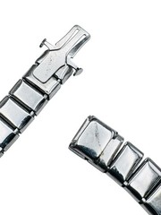Vtg Art Deco Rhinestone Rhodium Plated Necklace Bracelet Earrings Set
