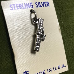 Sterling Silver Vintage Graduation Diploma Charm Pendant Aprx 1/2″ Made in USA