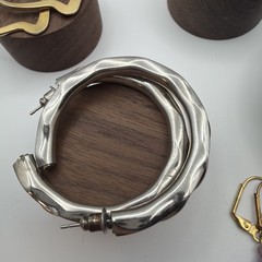 Mixed Vintage Statement Hoop Earrings Seven Pairs