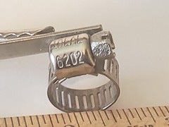 VINTAGE Ideal 6202 Hose Clamp Silver Tone Tie Bar Clasp Clip