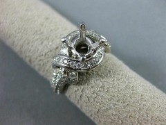 ESTATE WIDE 1.03CT DIAMOND 14KT WHITE GOLD 3D SEMI MOUNT ENGAGEMENT RING #3056