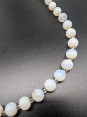 Vintage Opalite 10mm Bead Necklace 21″L Beautiful!
