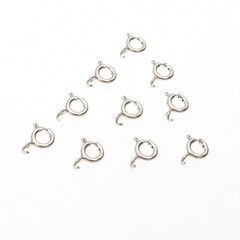 925 Sterling Silver Vintage SET of 10 Spring Ring Lock Clasps