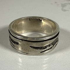.925 Sterling Silver Vintage Spinner Ring See Pics For Size**