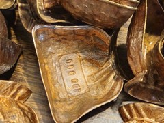Huge Lot Of 100 Bank Money France Vintage 60s Brass Stampings Findings Jewelry